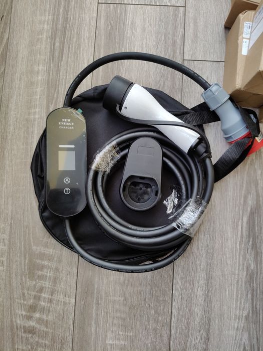 Зарядка Ev charger Type 2/GBT 11квт 3фази 5метрів AFYEEV 11kw зарядка для електроавтомобіля +сумка тримач настіну блоку та пістолету !