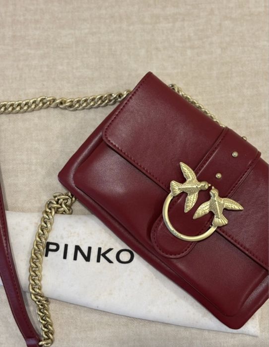 Mala Pinko Bordeux pouco uso original