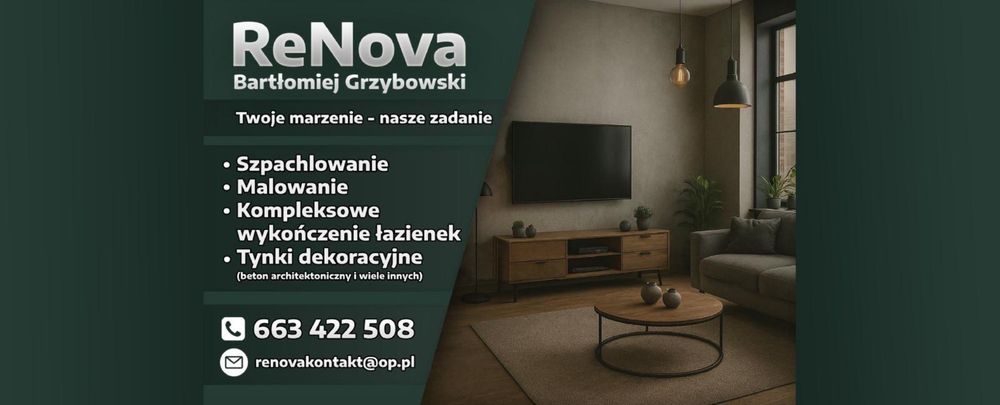 ReNova-remonty i wykończenia wnetrz *szpachlowanie*malowanie*łazienki