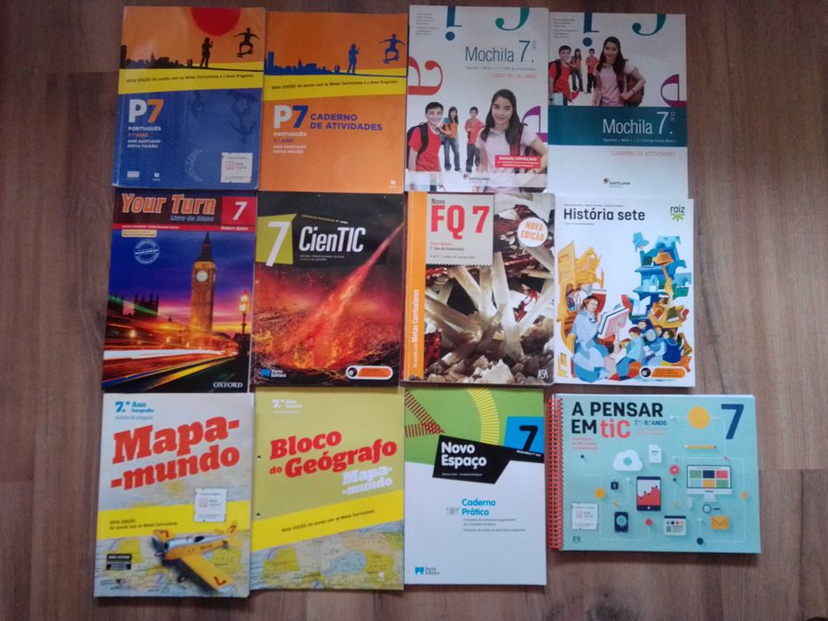 Livros escolares para o 7º e 8º ano