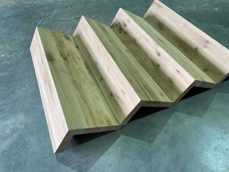 Stopnie dywanowe dębowe rustykalne 4cm 100x30x20 schody dąb