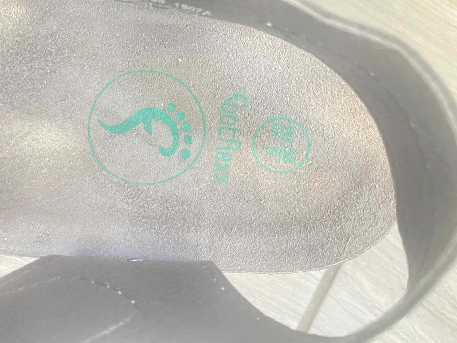 Sandały damskie Footflexx r. 38, szare, korek, stan bdb