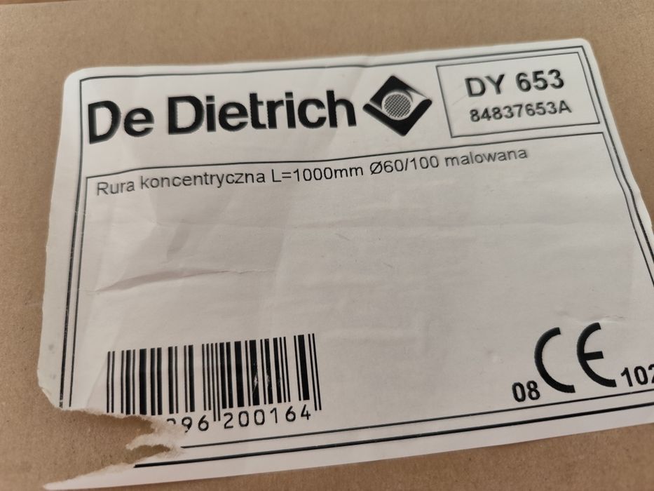 Rura koncentryczna 60/100 L=1000mm  De Dietrich