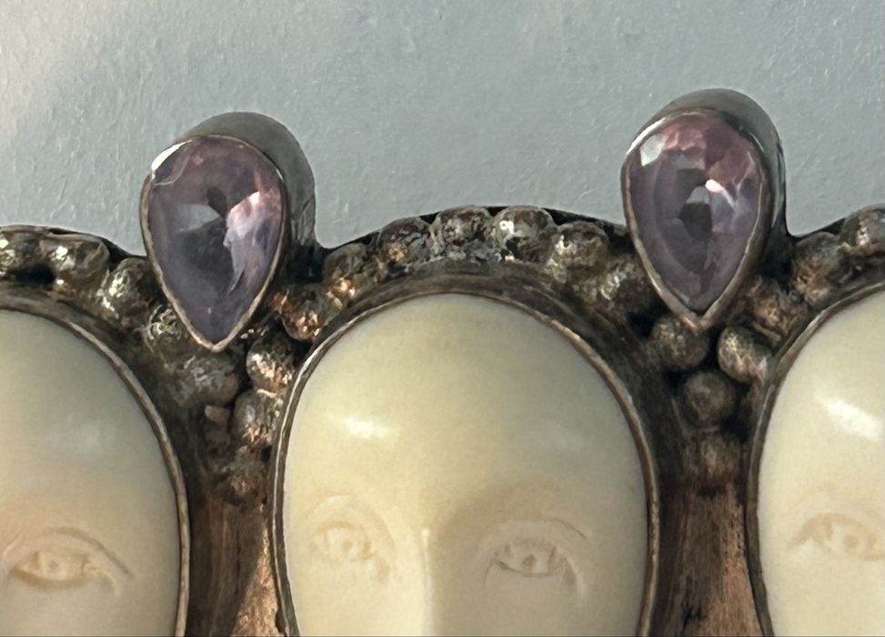 Подвеска кулон  Маски серебро 925 кость