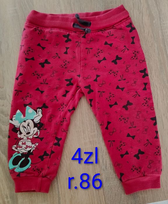 Spodnie dziewczęce r.86 zestaw