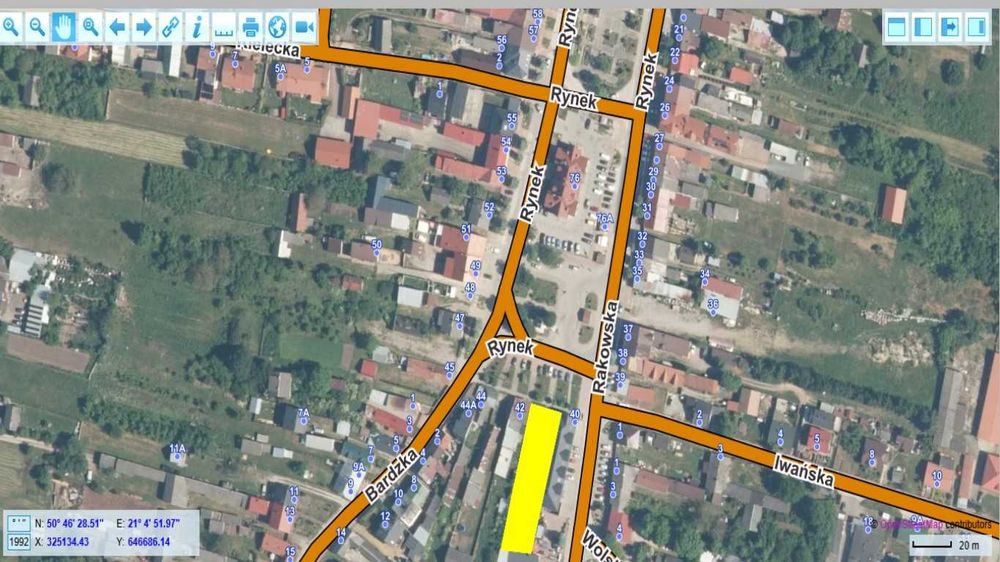 Wydzierżawię Wynajmę działkę Łagów ul. Rynek 41 super lokalizacja CENTRUM RYNKU - Widok 2