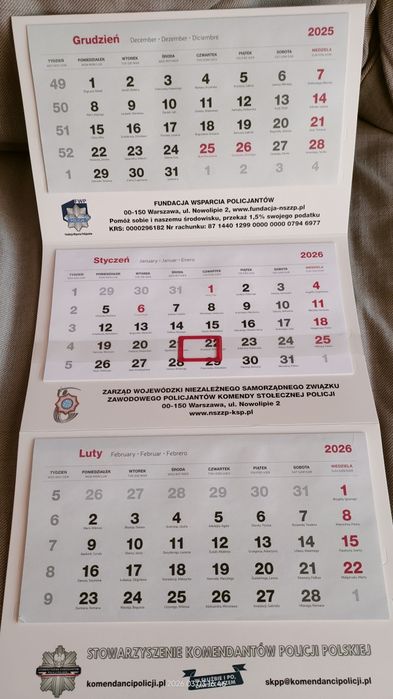Kalendarz 2026 rok