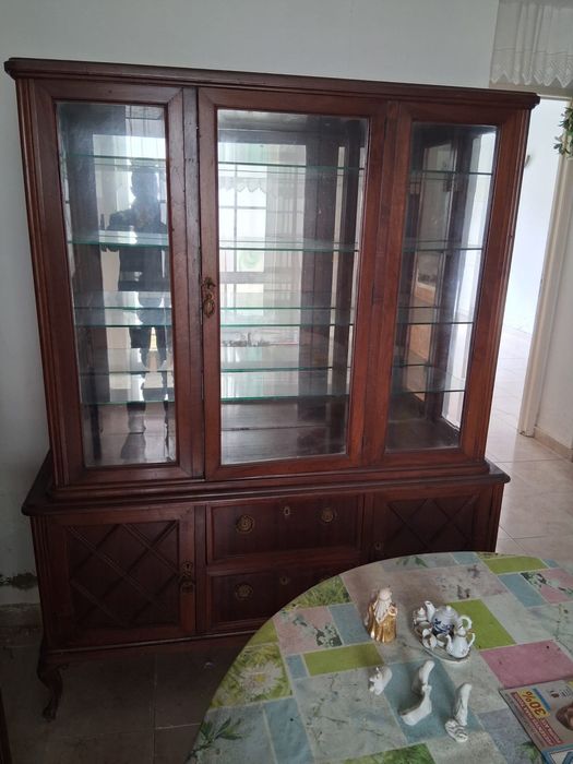 Cristaleira madeira maciça