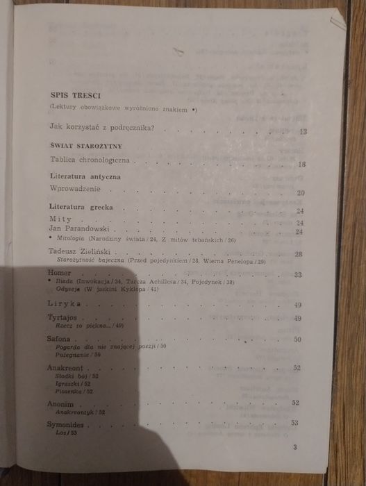 Książka Starożytność- oświecenie