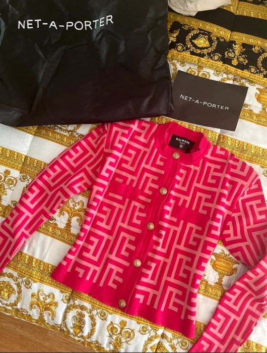 Casaco Balmain Barbie Cropped Jacquard 36 Edição Limitada