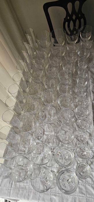 Copos de Cristal  - Conjunto de Serviço - Completo