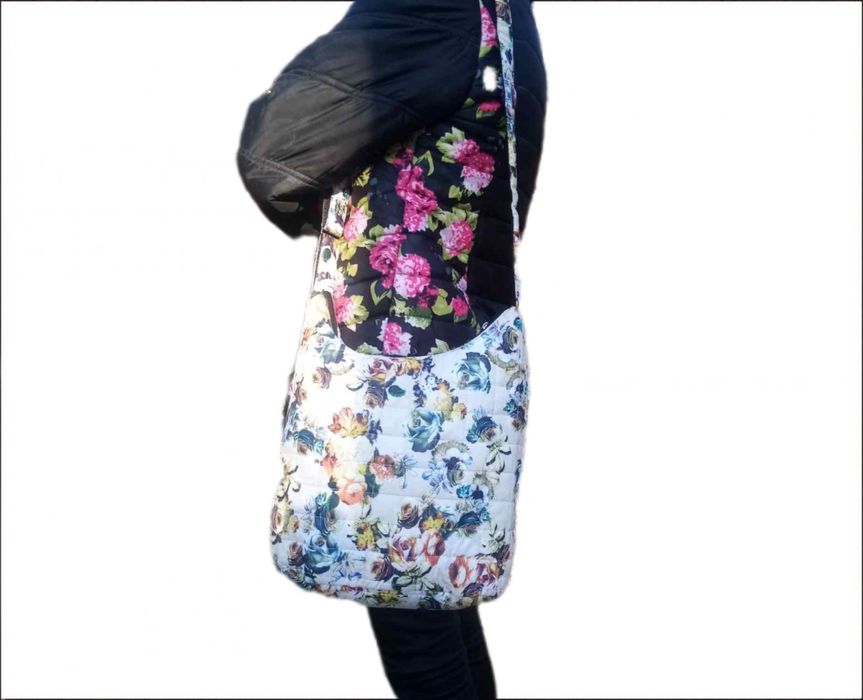 Стеганая женская сумка под пуховик недорого