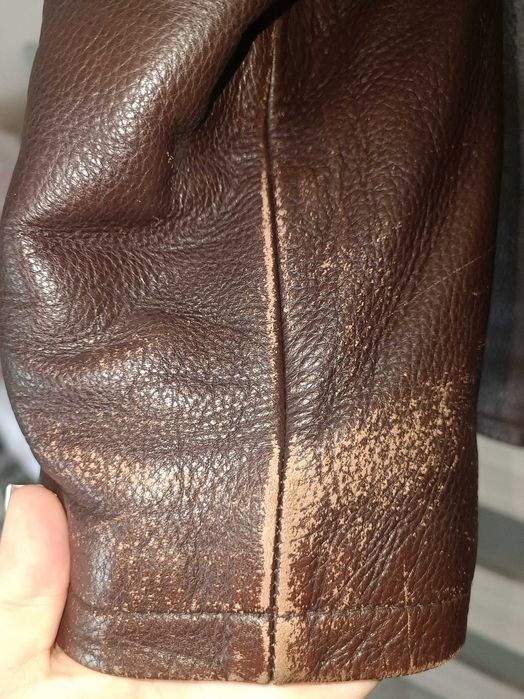 Натуральна шкіряна куртка Dolly 50-52XL. Демі 2-в-1 знімається хутро.