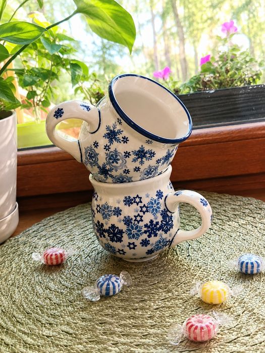 Kubek ceramiczny czeski 300 ml dwupak unikat ceramika Bolesławiec