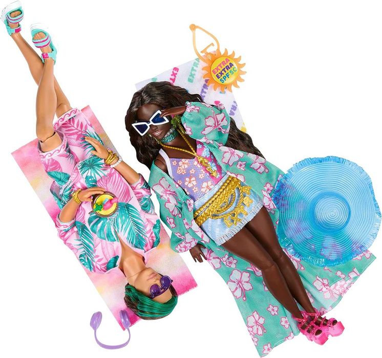 Барби Экстра Флай Отдых на пляже Barbie Extra Fly Travel Beach HPB14
