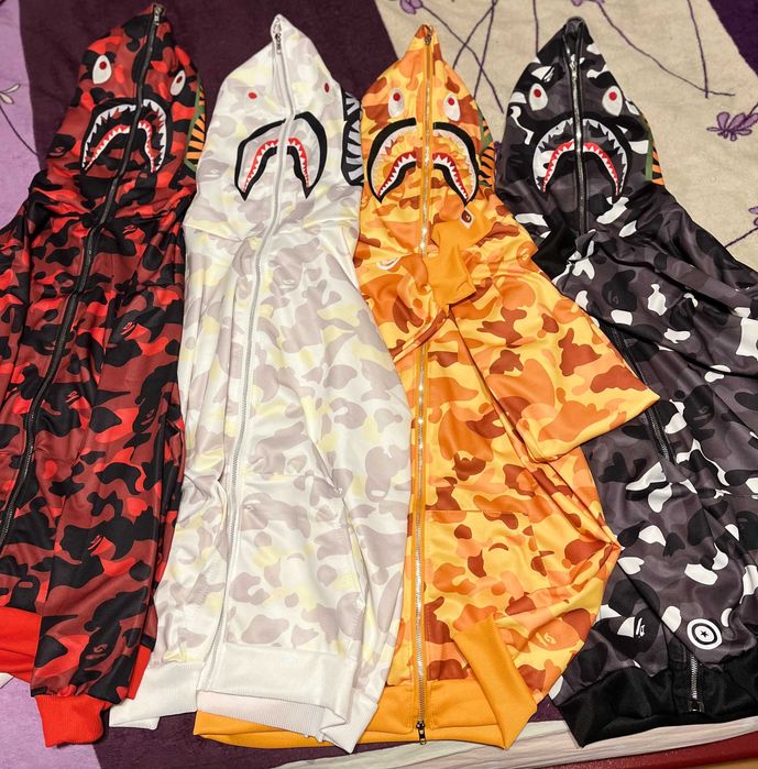 ‼️В НАЯВНОСТІ‼️Кофта Bape, худі бейп, зіпка Bape, Bape Shark