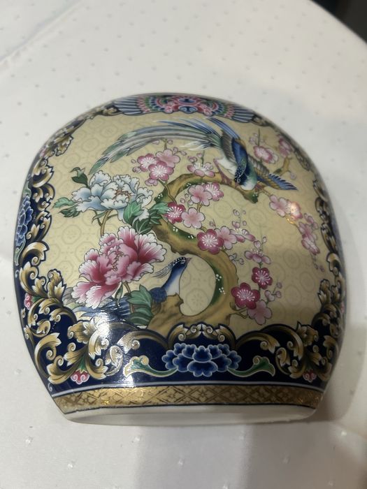 Japonski wazon Seizan ręcznie malowany