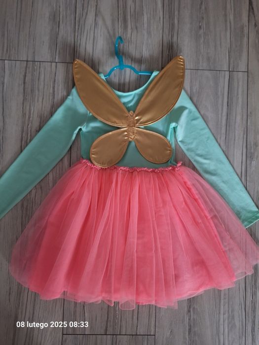 Sukienka motylek wróżka przebranie bal H&M 134/140