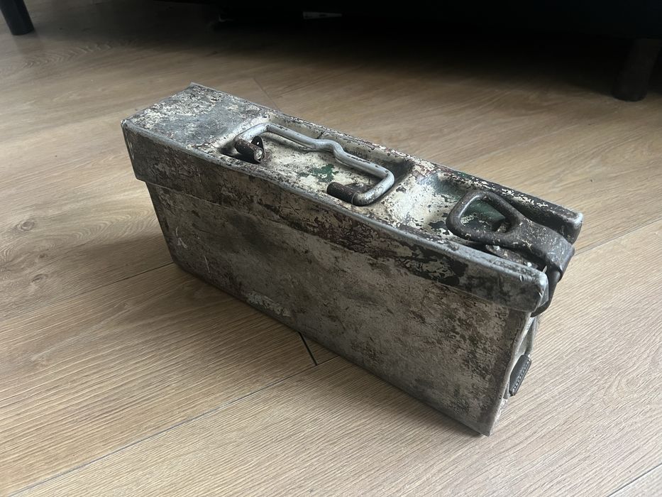 Skrzynka niemiecka MG42 Winter Camo, Patronenkasten Wehrmacht