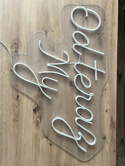 Neon weselny „Od teraz My” + zasilacz + ściemniacz + pilot
