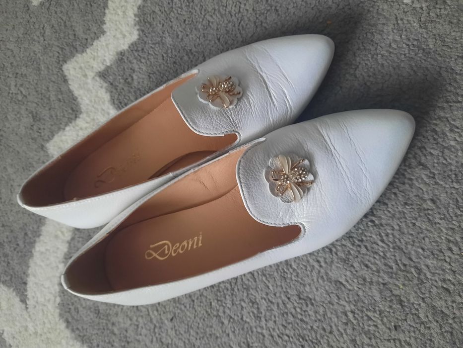 Buty mokasyny balerinki Deoni r.37 skóra Ideał