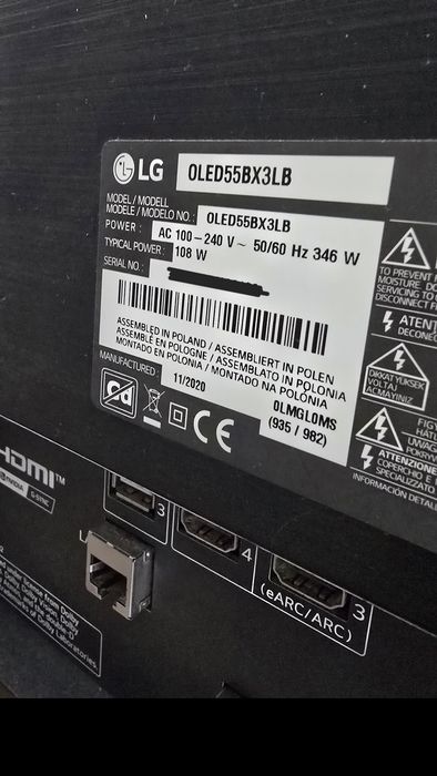 Telewizor OLED LG 55BX3LB po KALIBRACJI - minimalnie wypalony