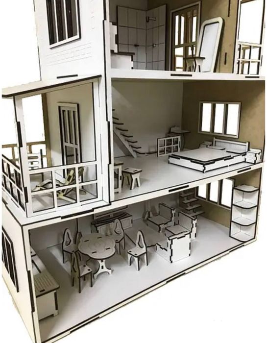 Знижка!Ляльковий будиночок з меблями