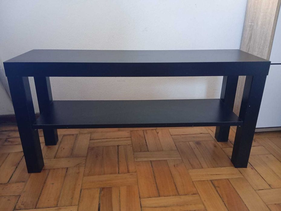 Móvel de Apoio Preto com Prateleira – Excelente Estado