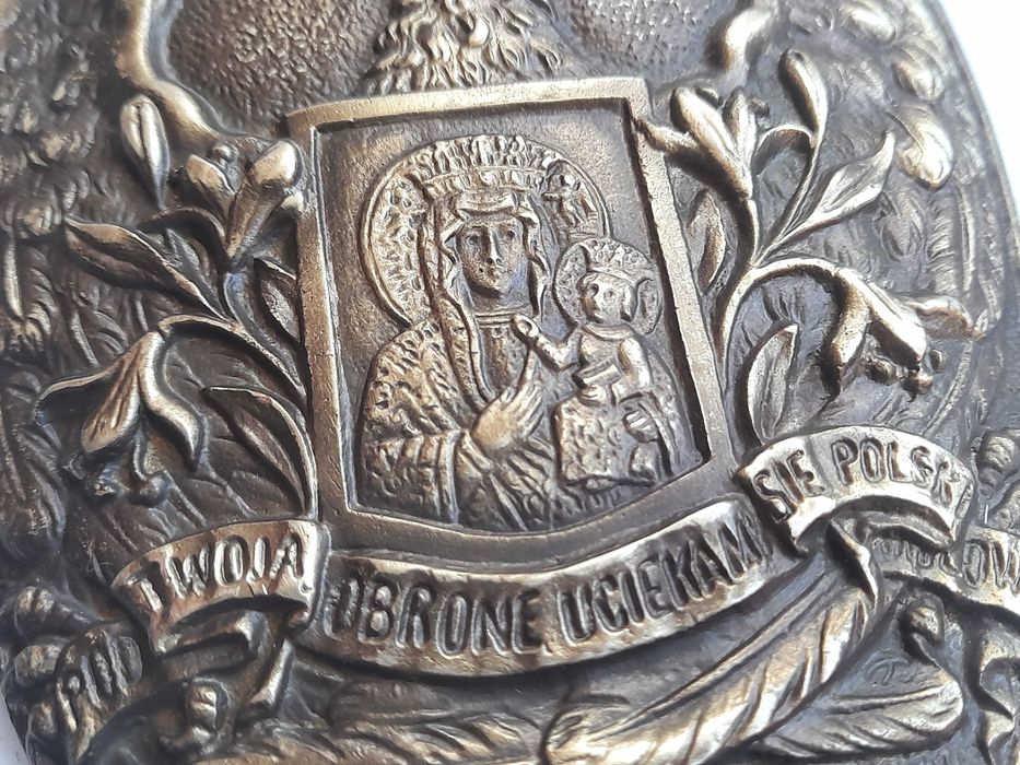 Ryngraf Narodowe Siły Zbrojne z Matką Boską i orłem w koronie (15 cm)