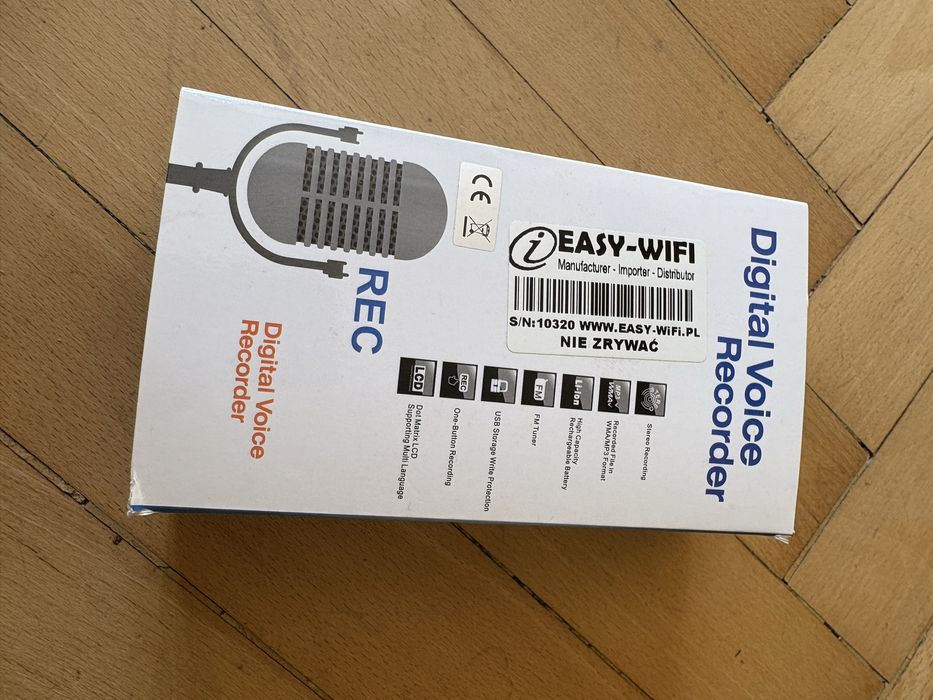 Nowy dyktafon cyfrowy Easy-WiFi – Digital Voice Recorder, FM, MP3, USB