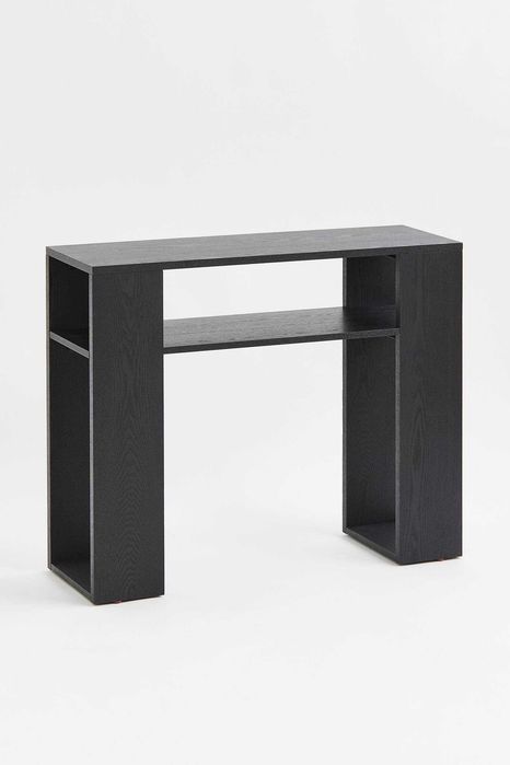 Mesa de Apoio Consola Preta Madeira Wabi Sabi