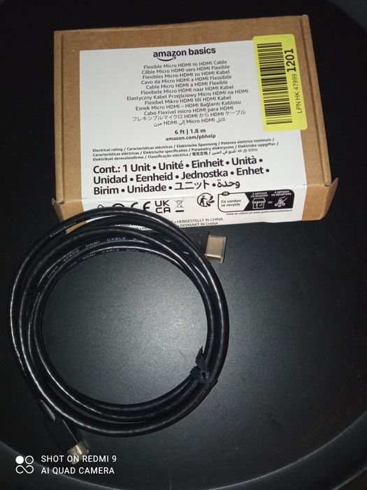 Amazon Basics Kabel do wyświetlacza micro HDMI do HDMI