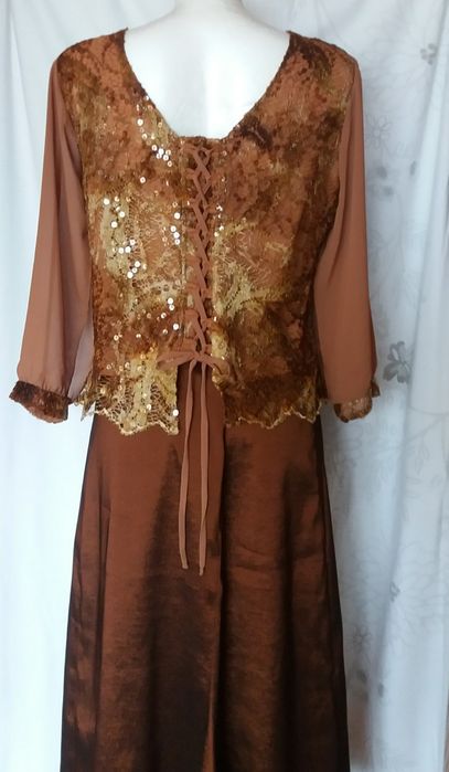 Maria Magdalena - dwuczęściowa sukienka na wesele kolory jesieni - 44