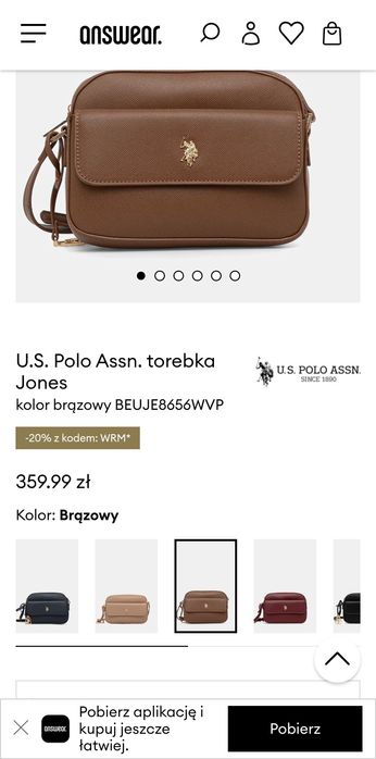 U.S. Polo Assn. torebka Jones
kolor czerwony BIUJE8379WVP