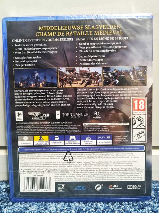 Chivalry II 2 Day One Edition- PL PS4 Nowa w folii
