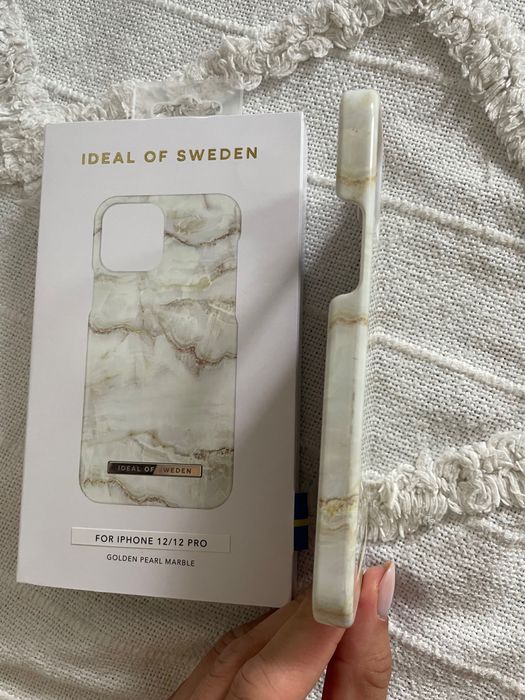 Etui na iphone 12 & 12 pro Ideal of Sweden Golden pearl marble, marmur