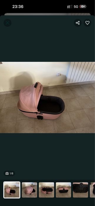 Alcofa bebé Anex rosa  nova