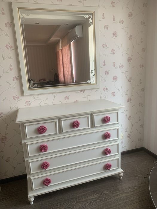 Комод білий Феєрія з трояндами