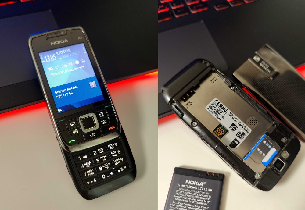 NOKIA E66 GREY STEEL ! Made in Finland ! Life Timer 413часов !