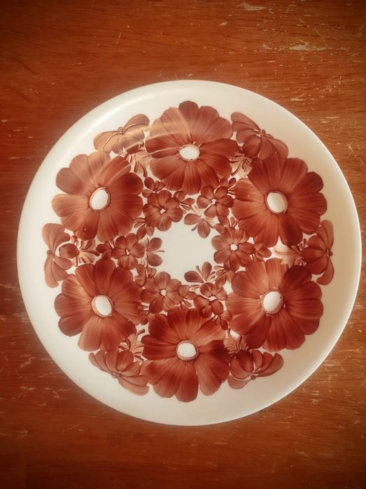 Ręcznie malowany talerz rodem z PRL