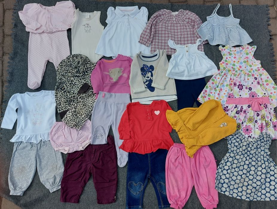 Zestaw paka body, sukienka, bluzka, spodnie H&M rozmiar 68