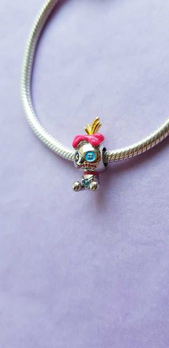 charms zawieszka srebro 925 laleczka Voodoo