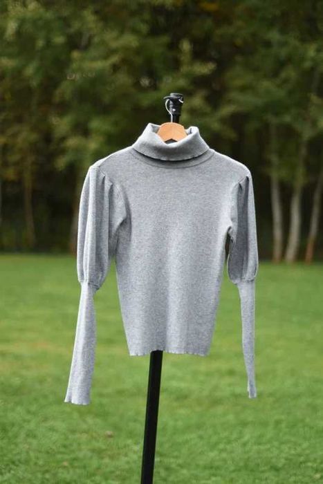 Szary ciepły damski sweter golf Reserved 36 S