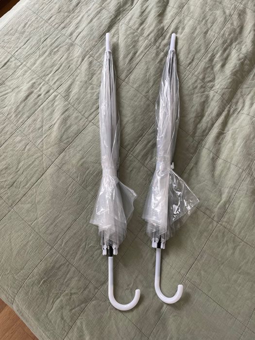 Przezroczyste parasolki japońskie ślub nowe