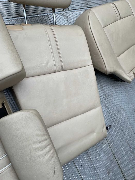 Bmw x3 e83 skóra krem komplet foteli boczki Europa przed lift lędźwie