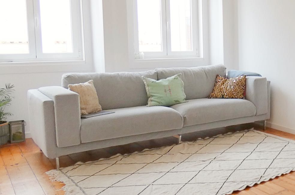 Sofá IKEA NOCKEBY – 3 lugares (cinzento claro)