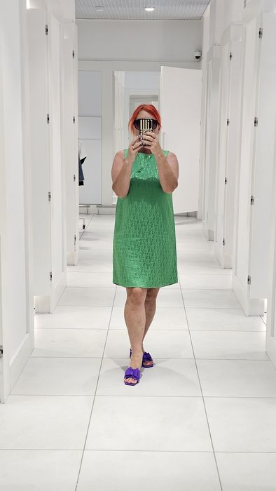 Dior Sukienka Soczysta Zieleń Monogram
