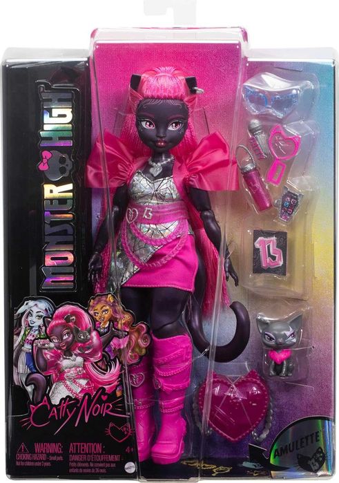 Монстер Хай Кетті Нуар Monster High Catty Noir Doll with Pet Cat HXH76