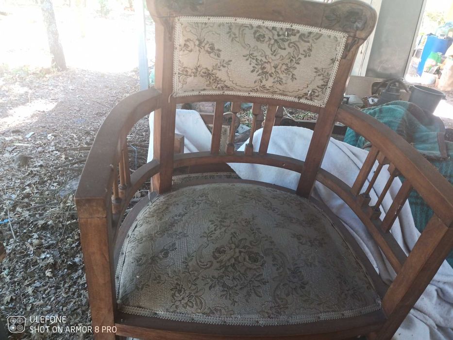 Conjunto cadeiras namoradeira antigas