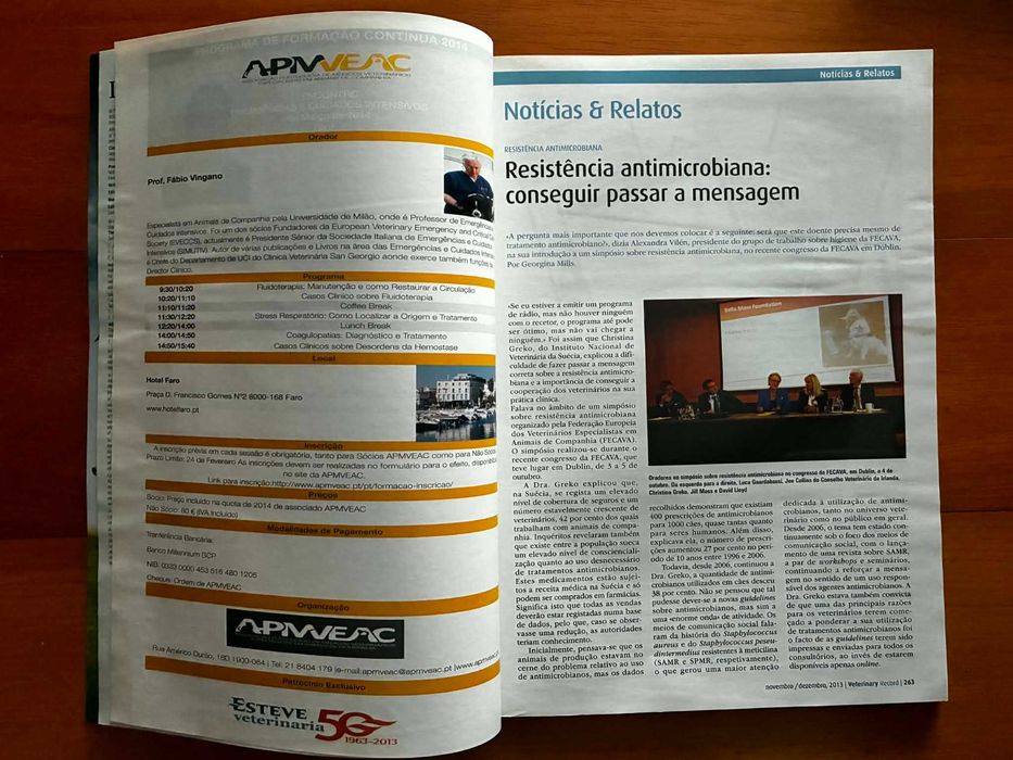 Revista Veterinary Record - Novembro/Dezembro 2013